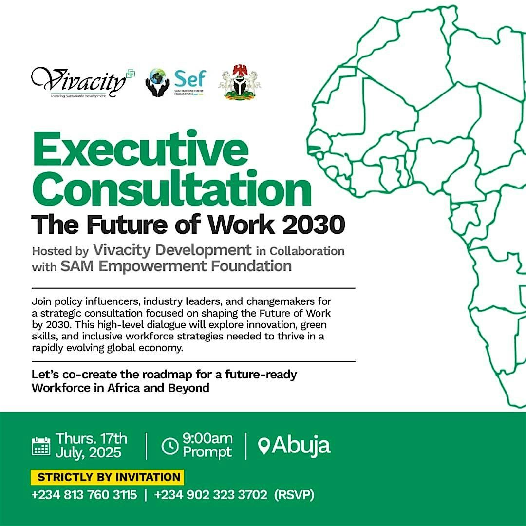 Executive Consultation on the Future of Work Initiative, 17 July | Event in Abuja | AllEvents