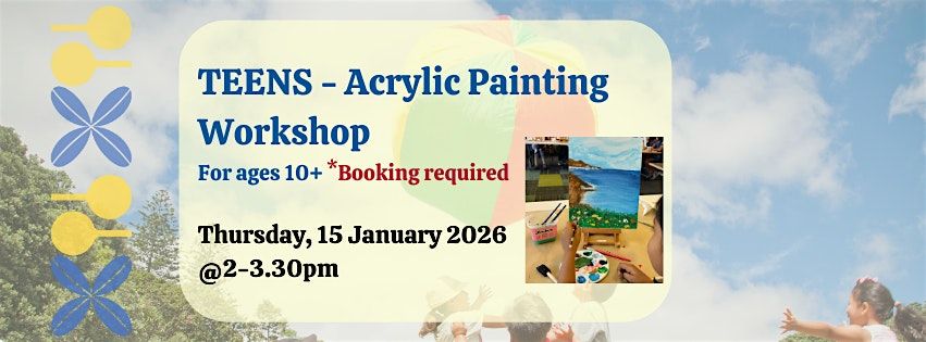 Acrylic Painting Workshop with Mutu Arts (ages 10+), 15 January | Event in Auckland | AllEvents