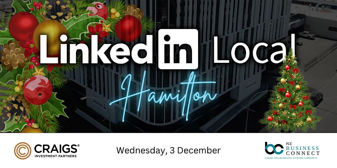 LinkedIn Local Hamilton - Christmas Party 2025, 3 December | Event in Hamilton | AllEvents
