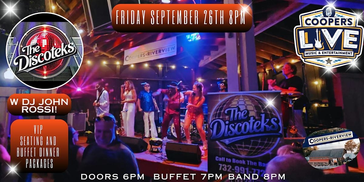The Discoteks Dance Party at Cooper's Dinner and Show, 26 September | Event in Trenton | AllEvents