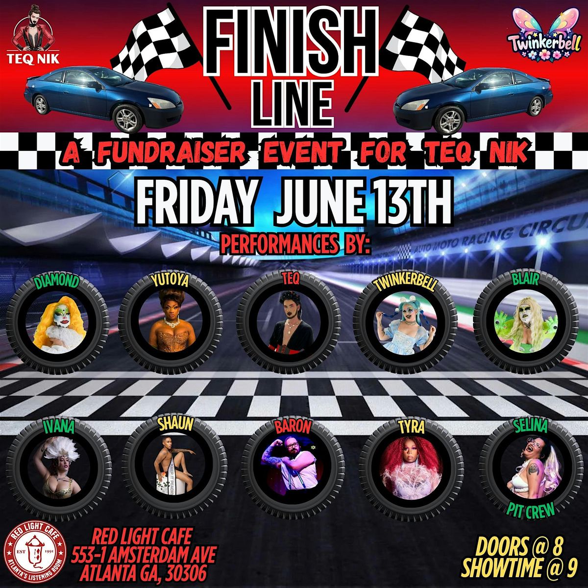 FINISH LINE: A Variety Show Fundraiser for TEQ NIK, 13 June | Event in Atlanta | AllEvents