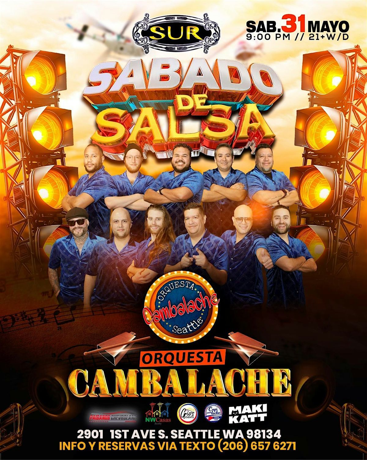 SABADO DE SALSA con ORQUESTA CAMBALACHE!, 31 May | Event in Seattle | AllEvents