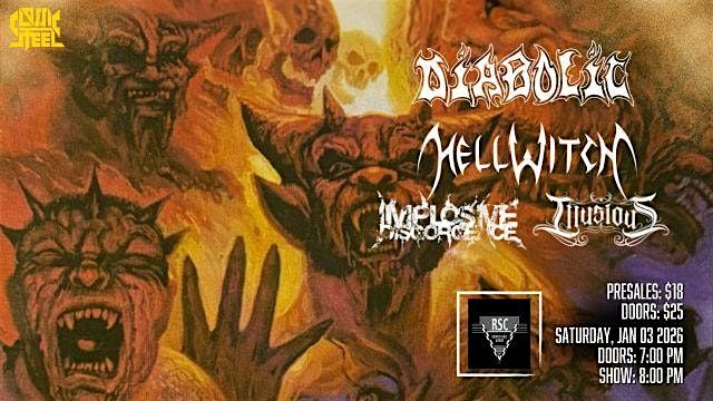 DIABOLIC + HELLWITCH, Implosive Disgorgence, Illusious, 3 January | Event in West Palm Beach | AllEvents