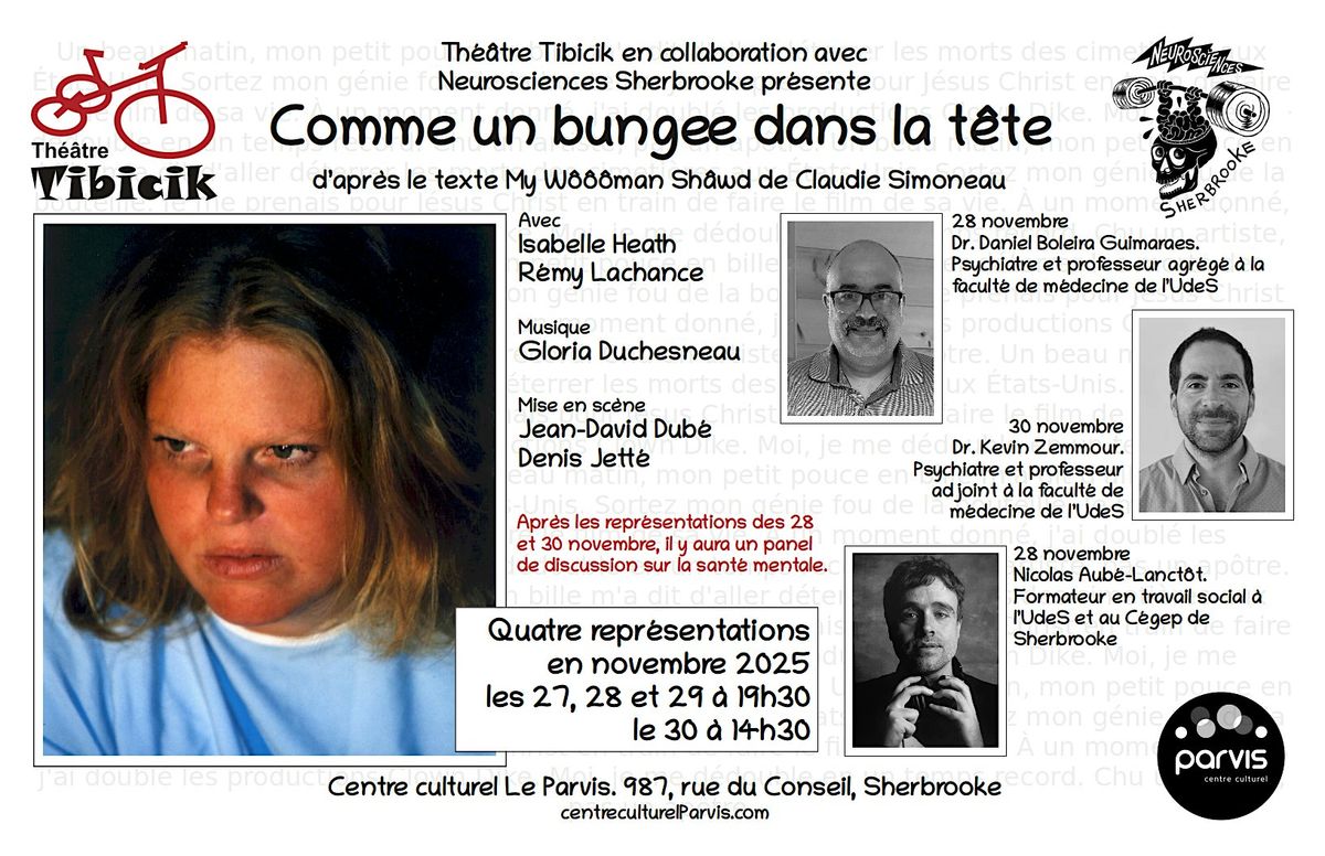 Comme un bungee dans la tête, 27 November | Event in Sherbrooke | AllEvents