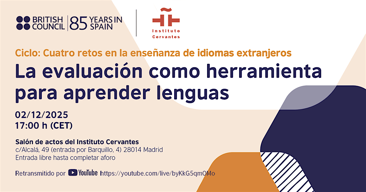 La evaluación como herramienta para aprender lenguas, 2 December | Event in Madrid | AllEvents