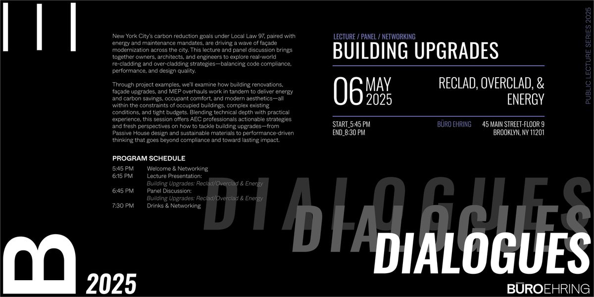 Building Upgrades: Reclad/Overclad & Energy, 6 May | Event in Brooklyn | AllEvents