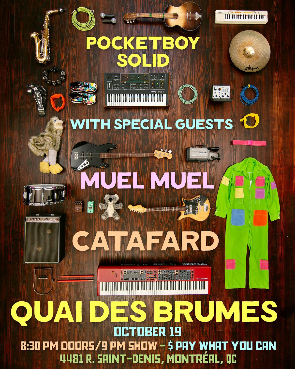 Pocketboy Solid, Muel Muel, and Catafard live at Quai des Brumes, 19 October | Event in Montréal | AllEvents