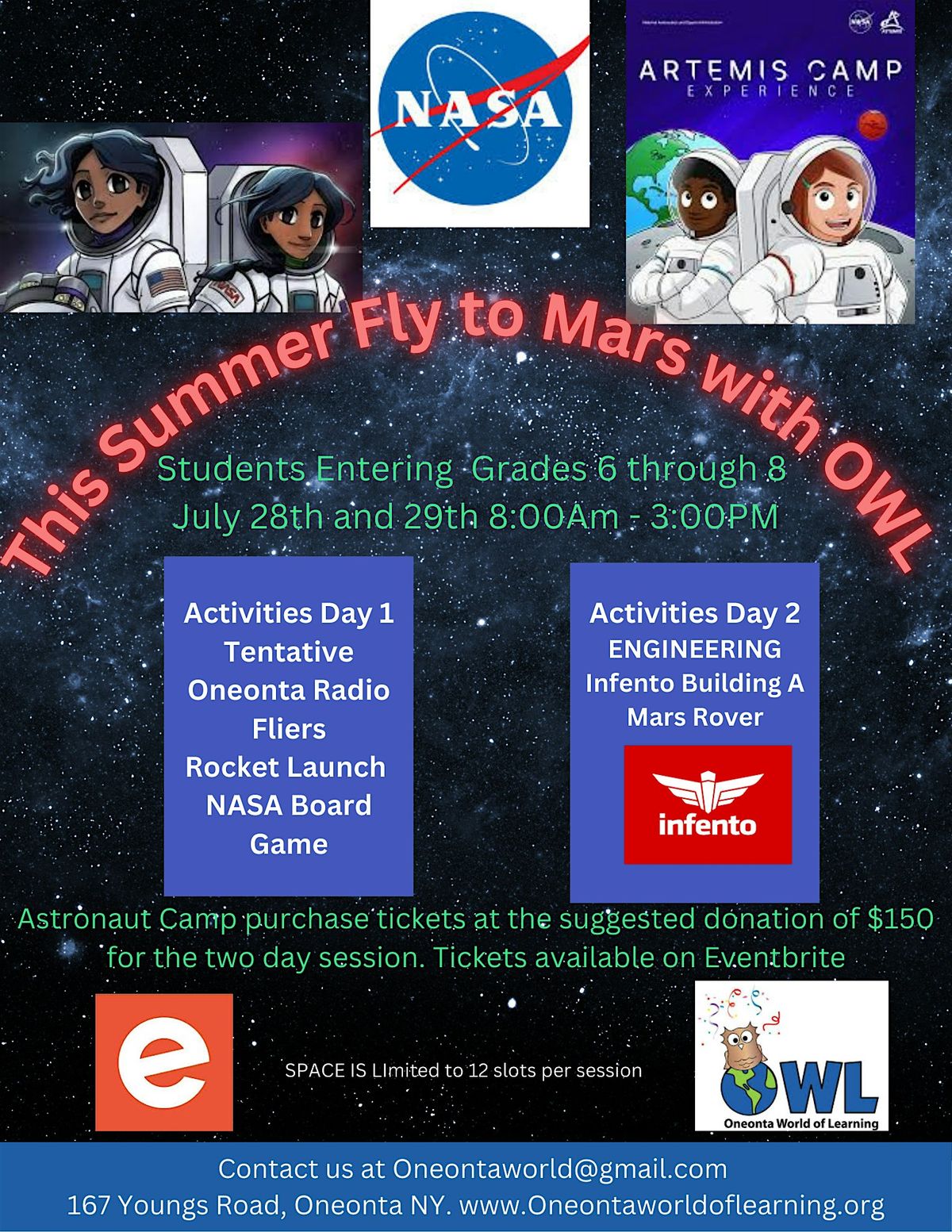 NASA Summer Camp Engineering, 28 July | Event in Oneonta | AllEvents