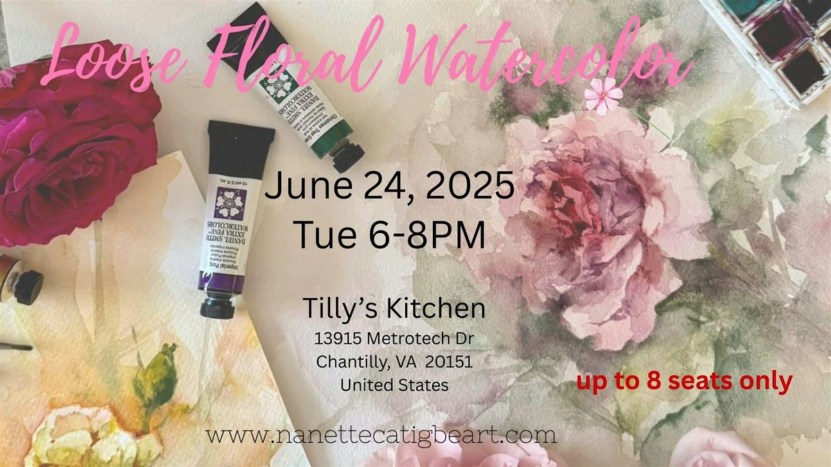 Introduction to Watercolor: Florals — 2-Hour Beginner Class, 24 June | Event in Chantilly | AllEvents