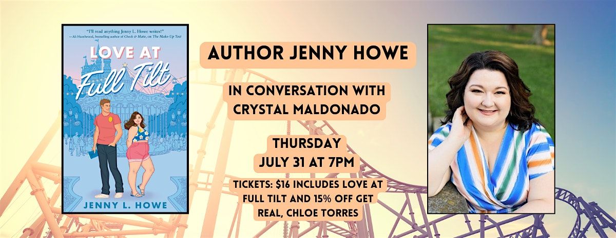 Author Jenny Howe  in conversation with Crystal Maldonado, 31 July | Event in North Andover | AllEvents
