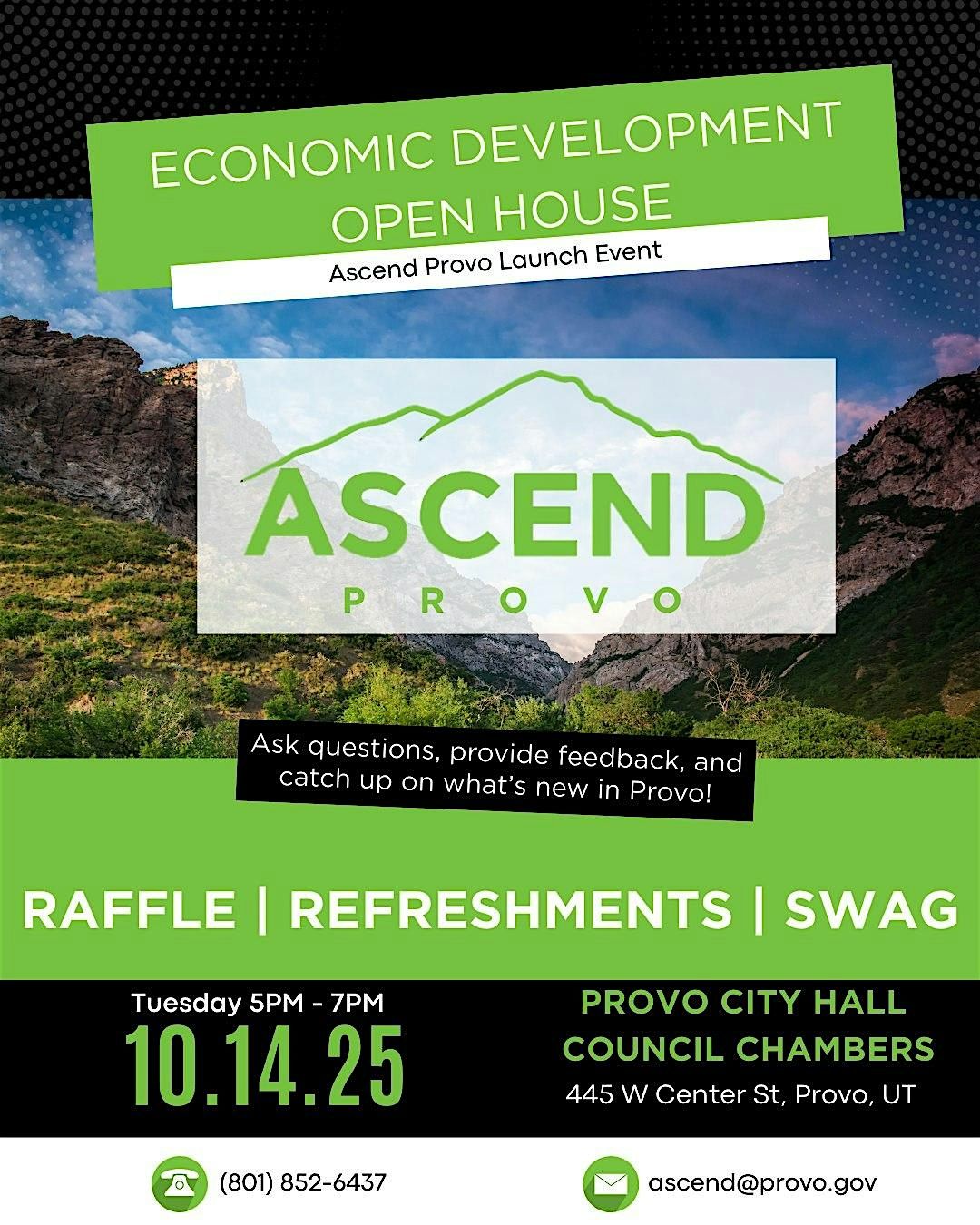Economic Development Open House, 14 October | Event in Provo | AllEvents