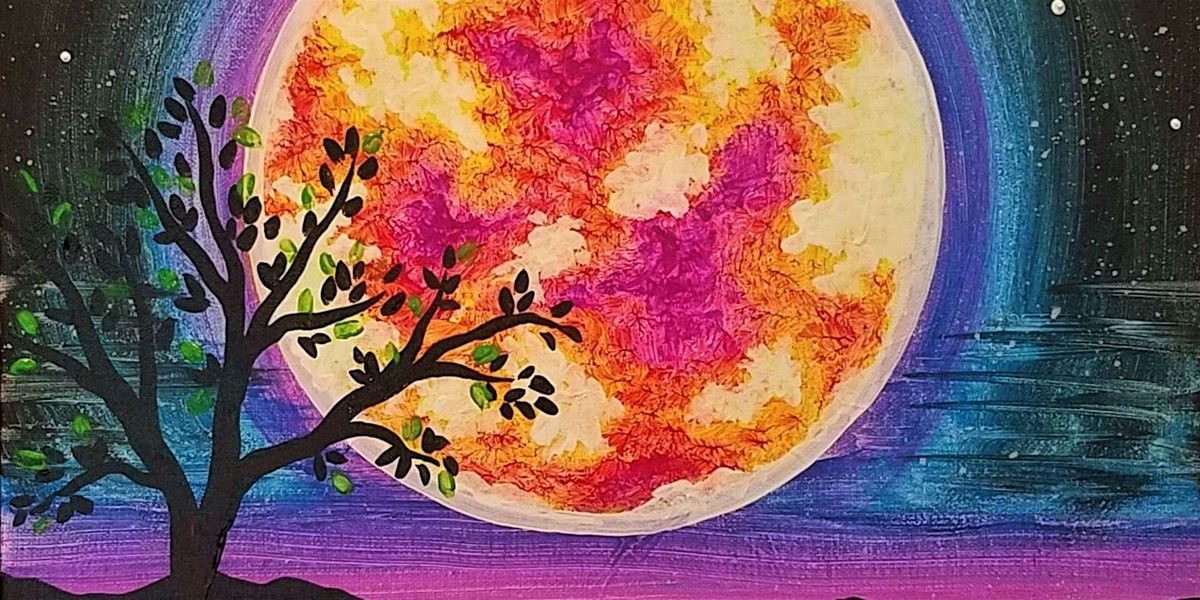 Neon Glowing Moon - Paint and Sip by Classpop!™, 9 July | Event in Gilbert | AllEvents