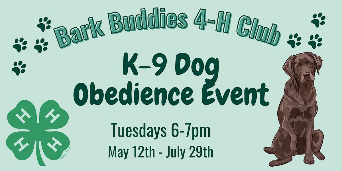 Oconee County Bark Buddies K-9 Dog Obedience Class Registration, 13 May | Event in Walhalla | AllEvents