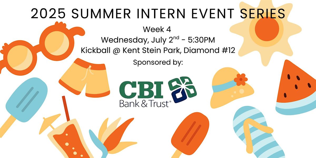 Summer Intern Event Series Week 4: Kickball, 2 July | Event in Muscatine | AllEvents
