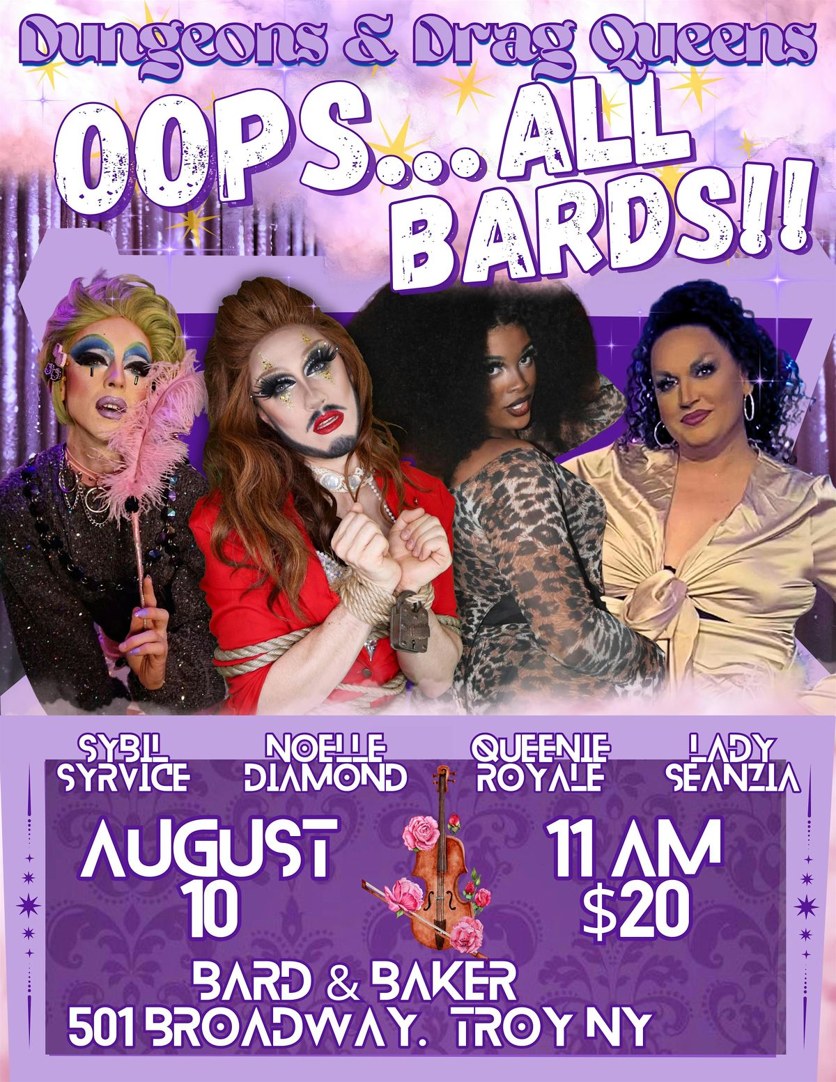 Dungeons & Drag Queens: Oops.. All Bards!, 10 August | Event in Troy | AllEvents