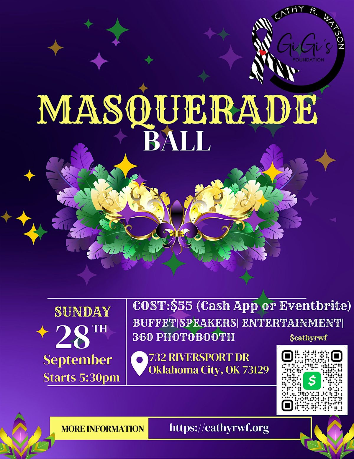 Cathy R Watson Gigis Foundation Masquerade Ball, 28 September | Event in Oklahoma City | AllEvents
