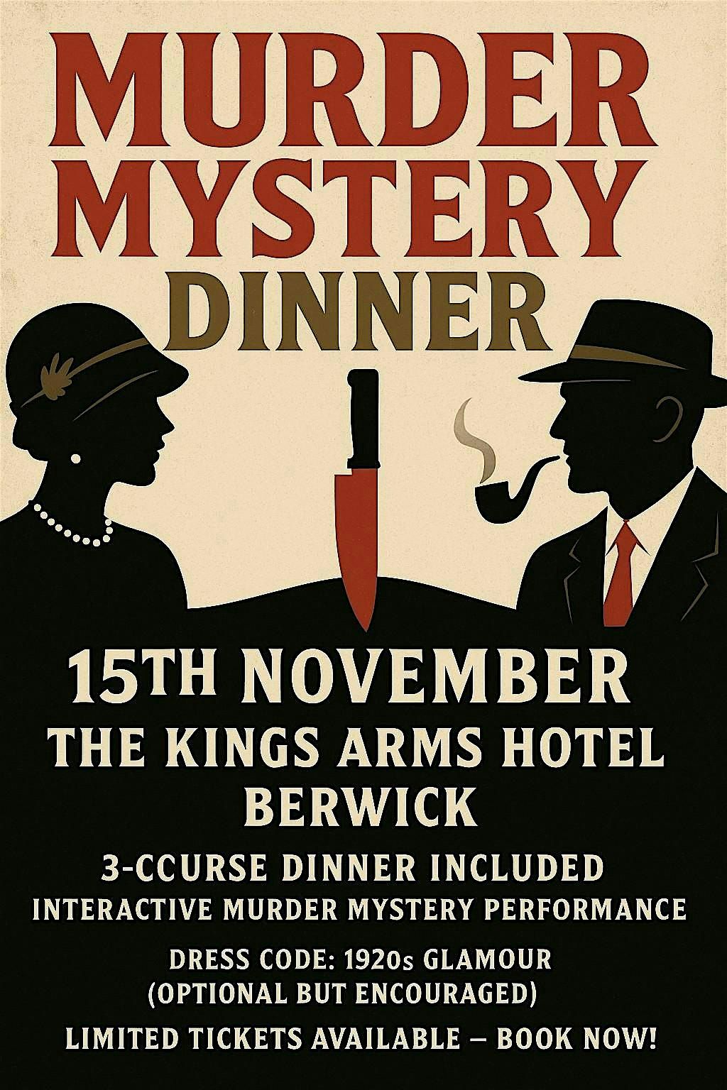 M**der Mystery Dinner, 15 November | Event in Berwick-upon-Tweed | AllEvents
