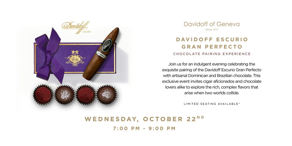 Chocolate & Cigar Pairing Experience, 22 October | Event in Davie | AllEvents