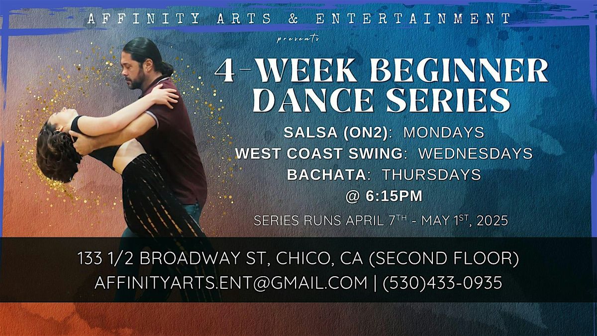 4-Week Beginner Dance Series - Salsa - Bachata - West Coast Swing | Event in Chico | AllEvents
