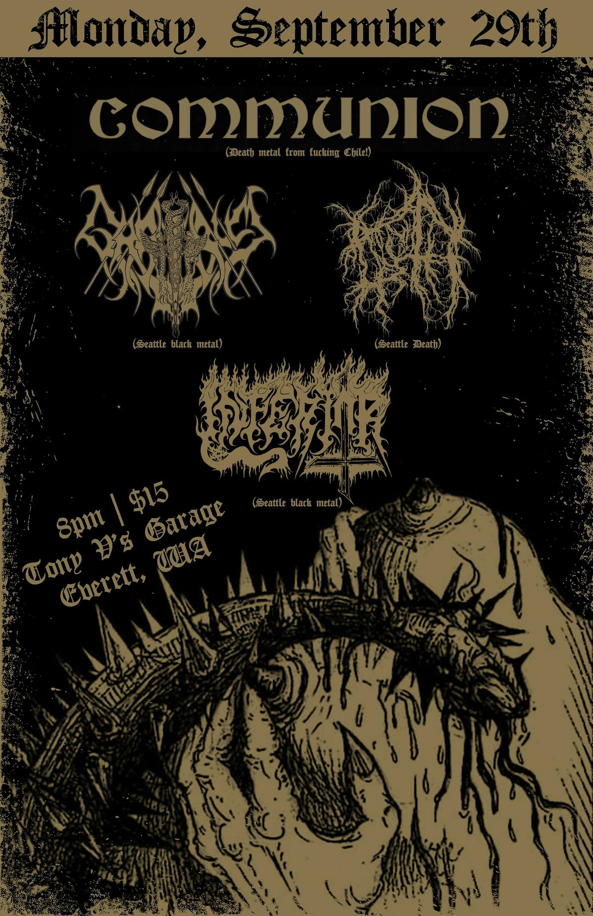 Communion Metal from Chile  at Tony V's, 29 September | Event in Everett | AllEvents