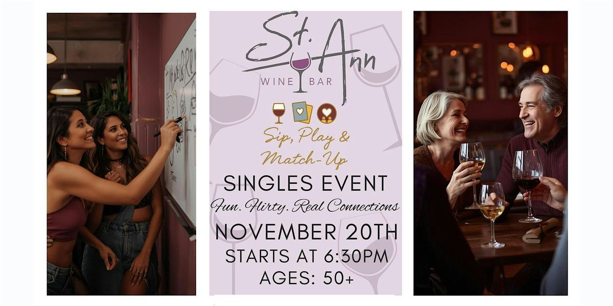 Singles Event ~NOT your awkward speed dating~ Sip, Play &Match-Up - Social, 20 November | Event in Mandeville