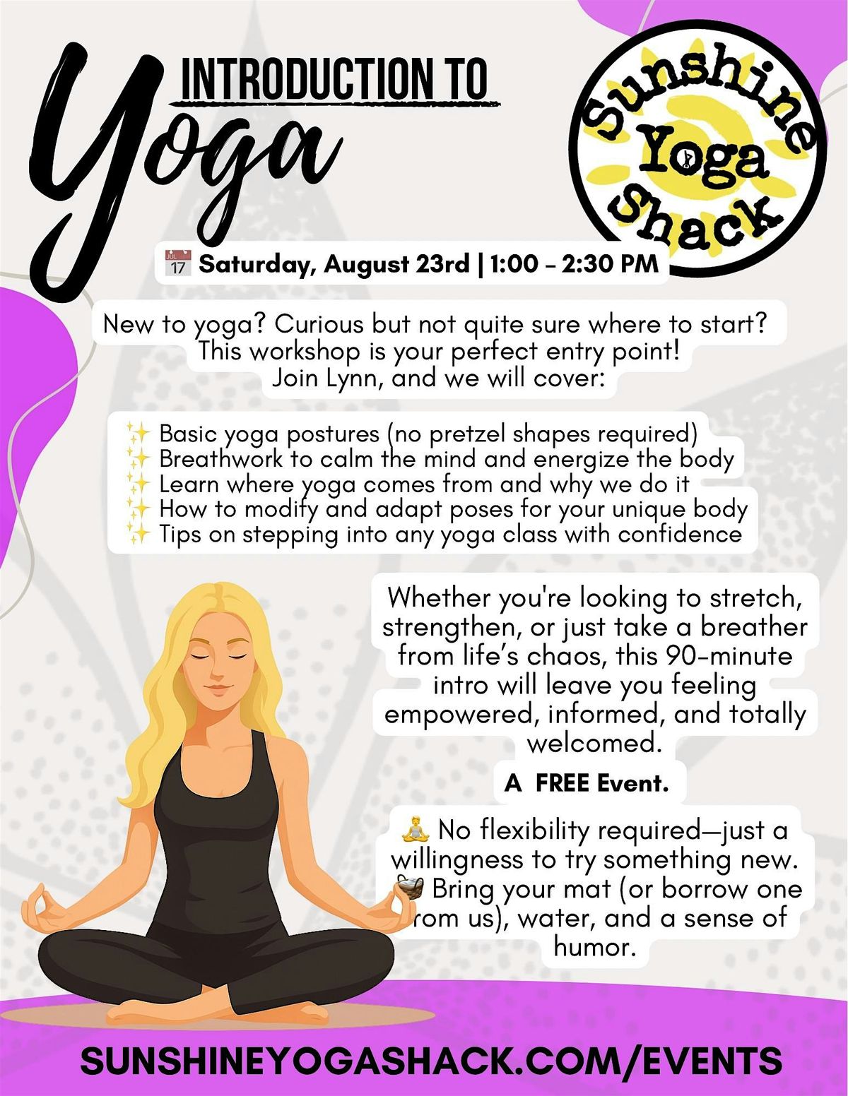 Introduction to Yoga, 23 August | Event in Mansfield | AllEvents