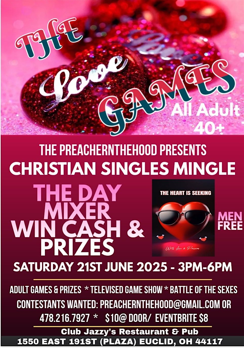 CHRISTIAN SINGLES MINGLE "The Games Mixer", 21 June | Event in Euclid | AllEvents