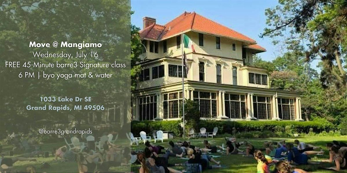 Move @ Mangiamo with barre3 Grand Rapids, 16 July | Event in Grand Rapids | AllEvents