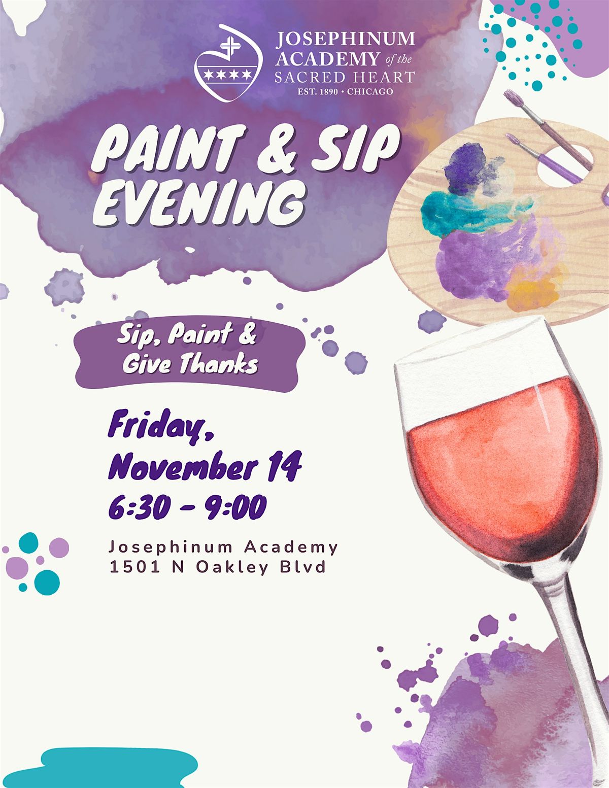 Sip, Paint & Give Thanks, 14 November | Event in Chicago | AllEvents
