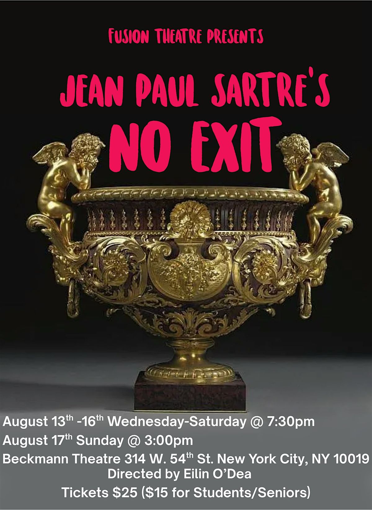 No Exit by Jean Paul Sartre, 13 August | Event in New York | AllEvents