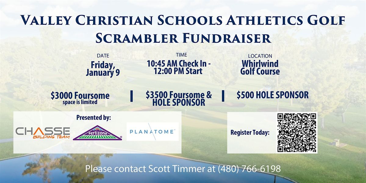 2026 Valley Christian Schools Athletics Golf Scrambler Fundraiser, 9 January | Event in Chandler | AllEvents