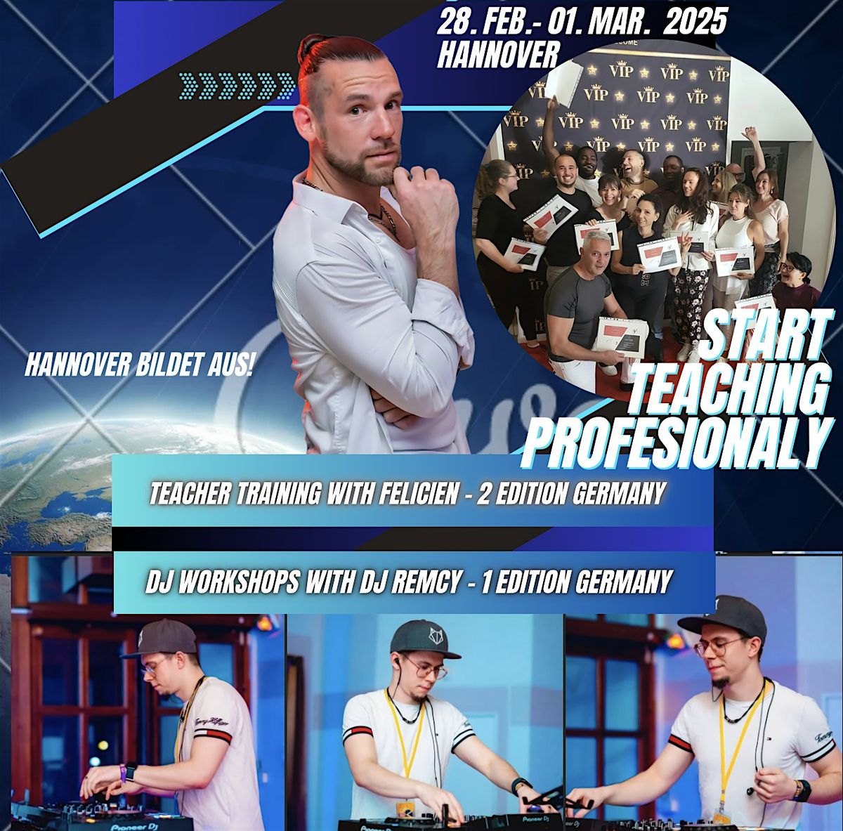 Teacher Training mit Félicien & DJ Workshop mit DJ Remcy, 29 November | Event in Hannover | AllEvents