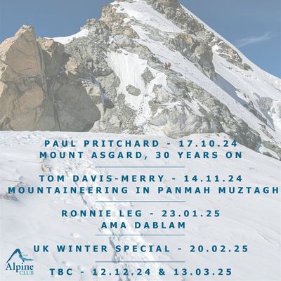 Alpine Club Peak District Winter Lectures logo