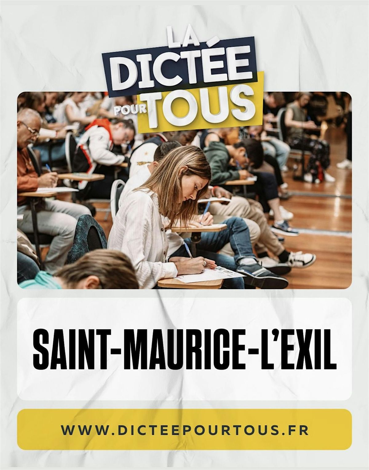 La Dictée pour Tous à Saint-Maurice-L’Exil, 10 January | Event in Saint-Maurice-l'Exil | AllEvents