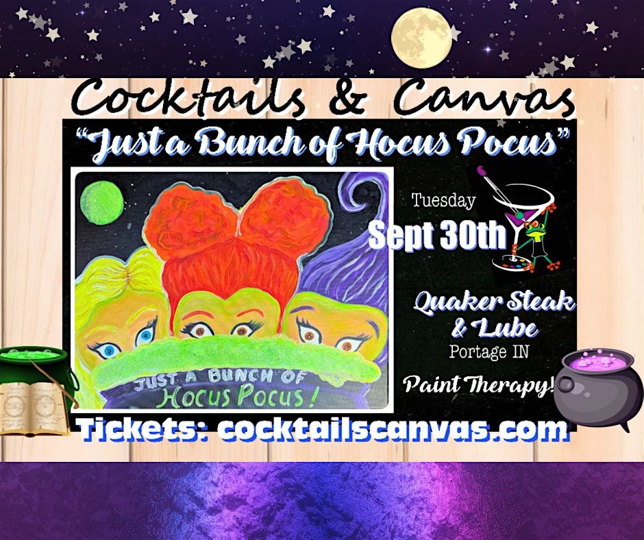 Just a Bunch of Hocus Pocus! Cocktails&Canvas Halloween Paint and Sip Event, 30 September | Event in Portage