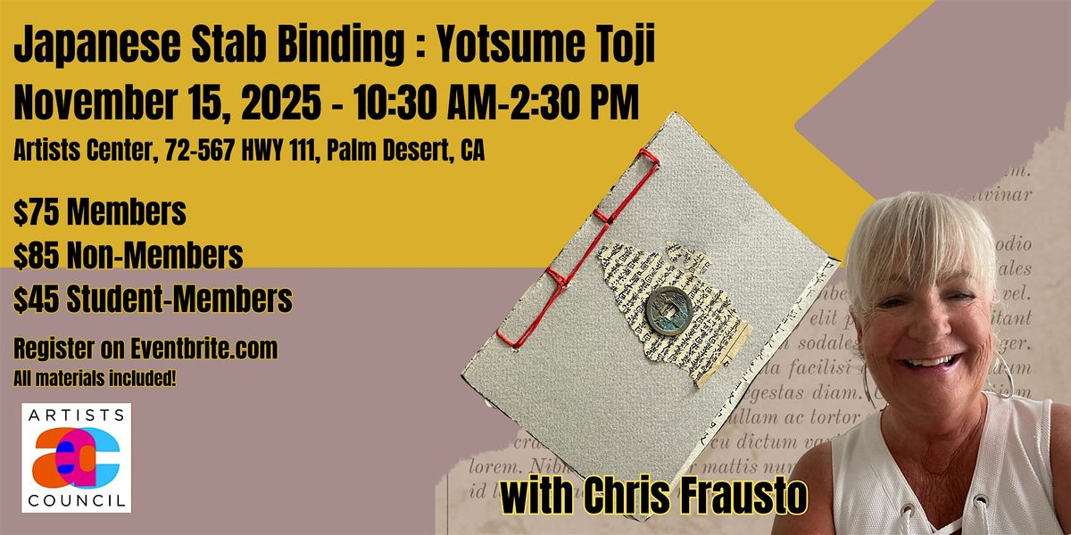 Japanese Stab Binding: Yotsume Toji with Christina Frausto, 15 November | Event in Palm Desert | AllEvents