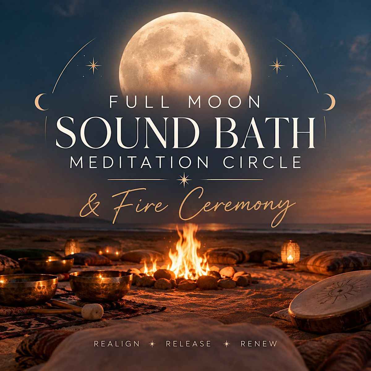 Full Moon Sound Bath and Fire Ceremony, Clearview Park, Plano, 25 ...