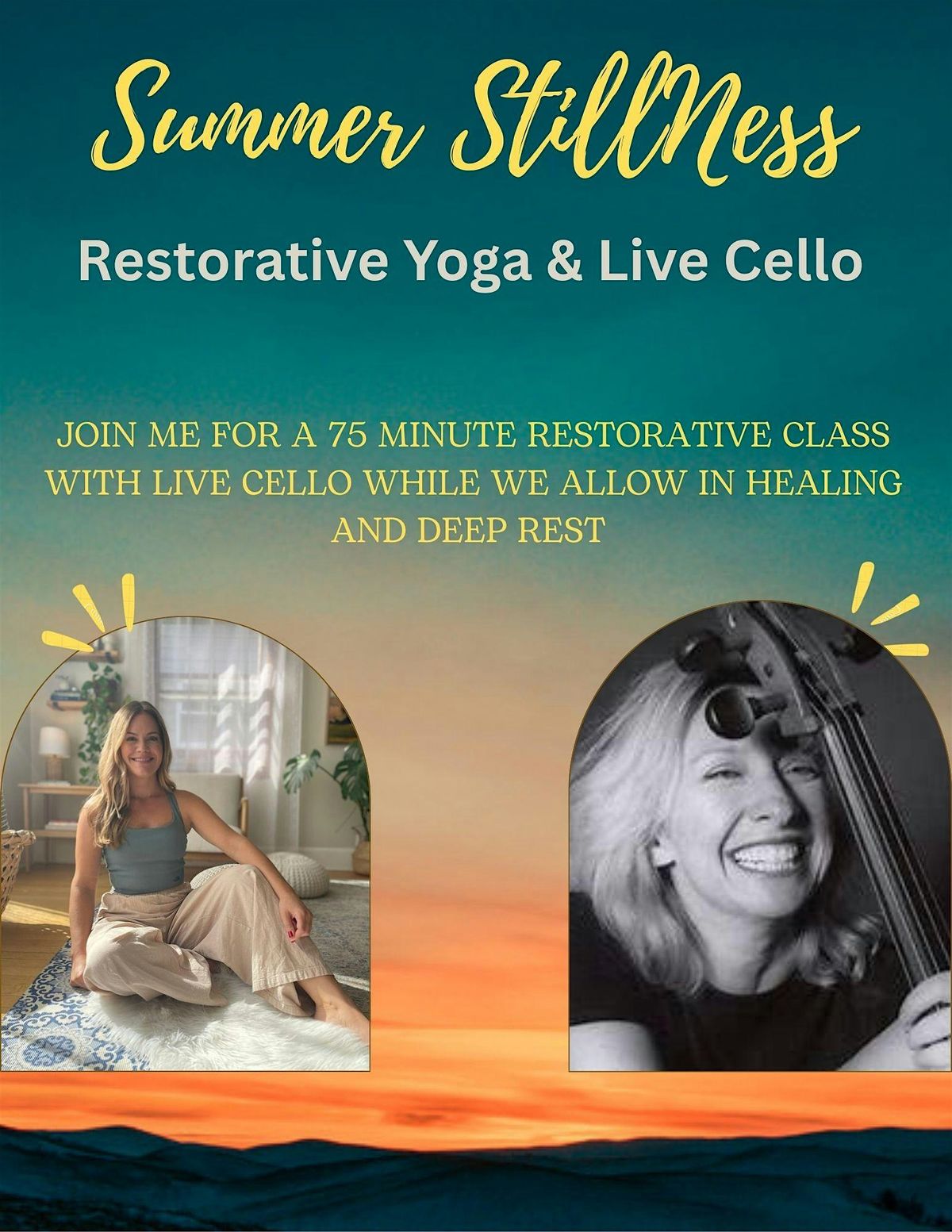 Summer Stillness: Restorative Yoga & Live Cello, 27 July | Event in Portland | AllEvents