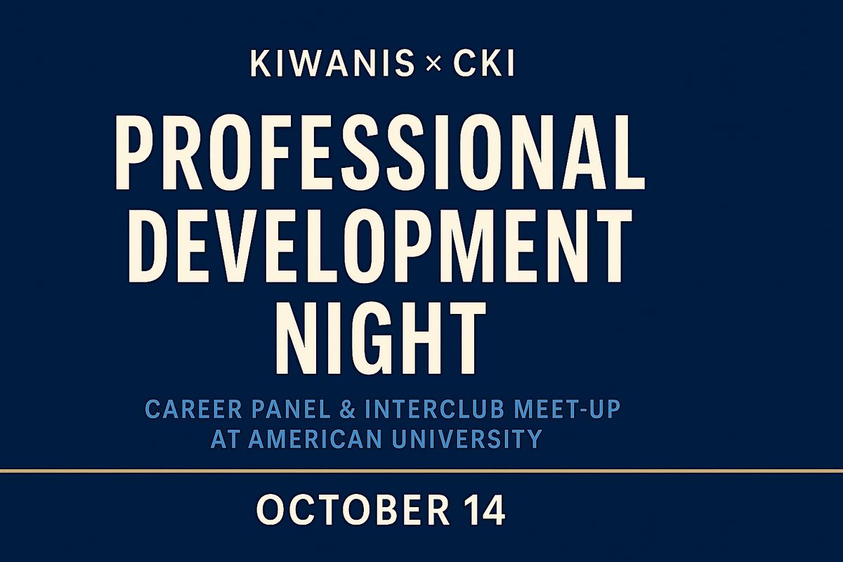 Kiwanis x CKI Professional Development Night, 14 October | Event in Washington | AllEvents
