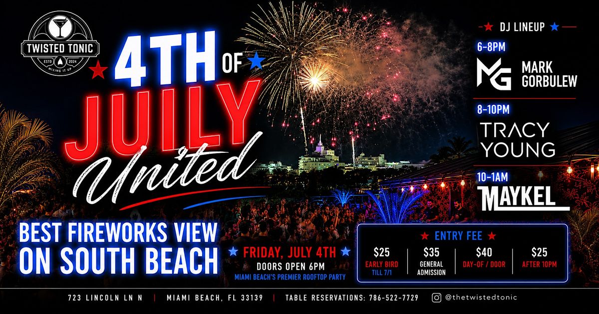 4th of July United | Four Fireworks Displays! One Rooftop!
