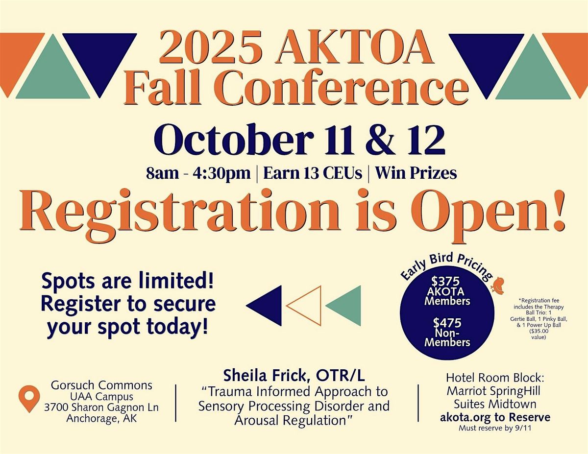 AKOTA Fall Conference- Featuring Sheila Frick!, 11 October | Event in Anchorage | AllEvents