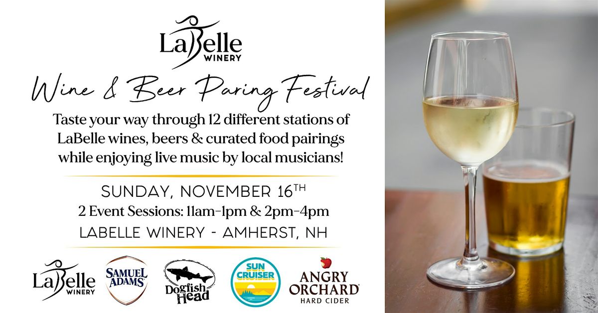 LaBelle Winery - Wine & Beer Pairing Festival (Amherst), 16 November | Event in Amherst | AllEvents