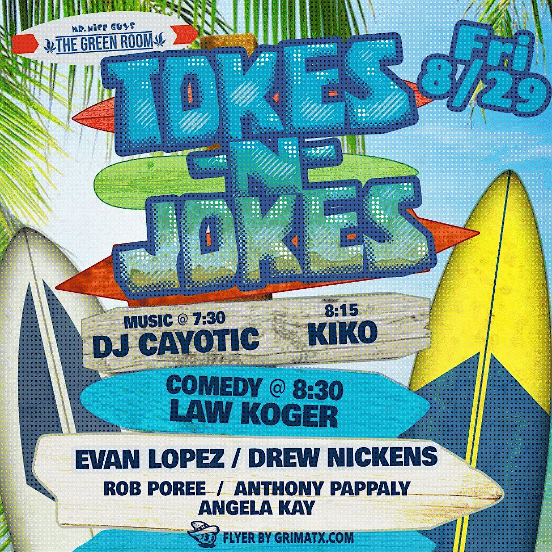 Tokes N Jokes with Law Koger!, 29 August | Event in Austin | AllEvents