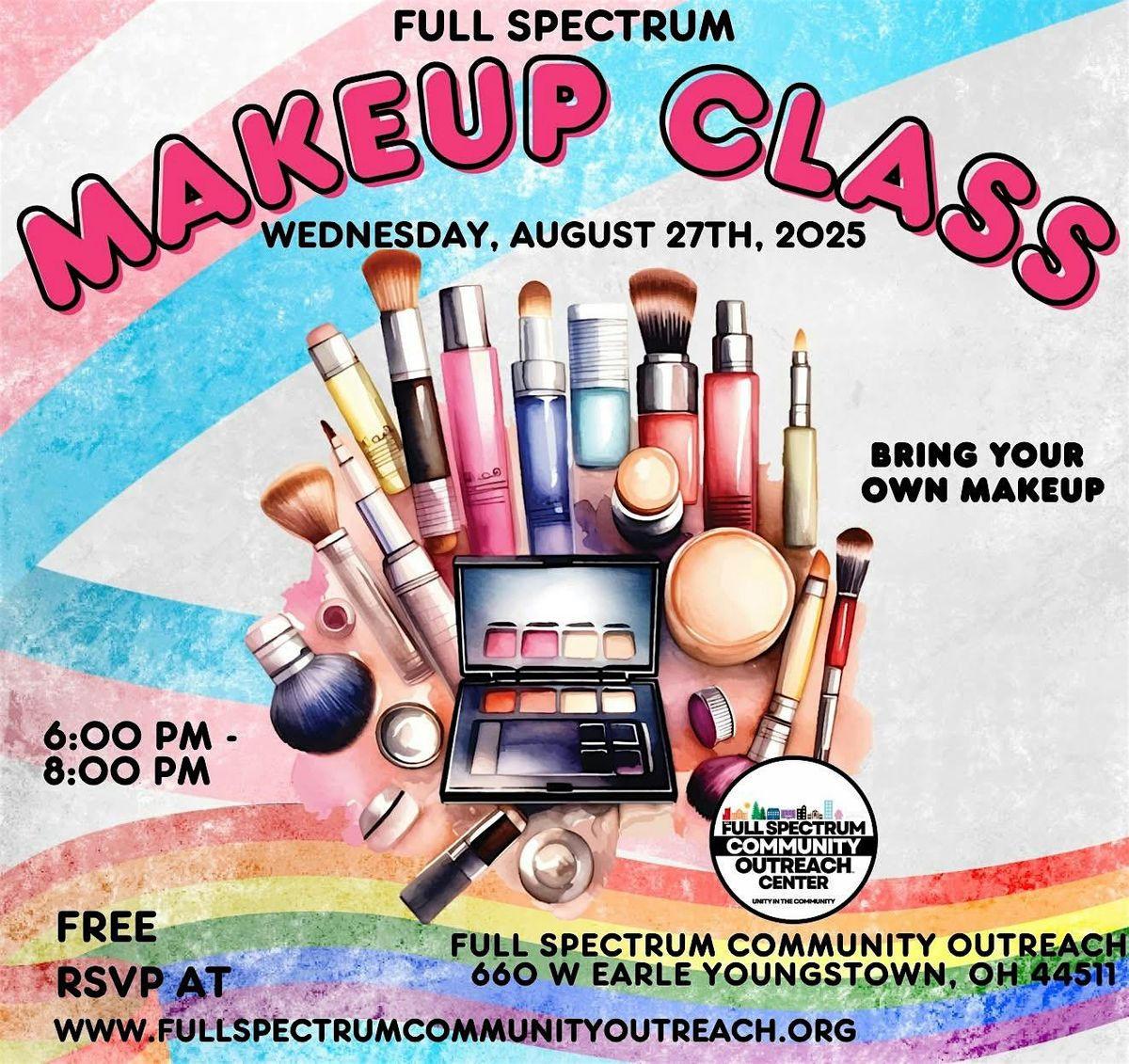 Full Spectrum Community Outreach’s Makeup Class!, 28 August | Event in Youngstown | AllEvents