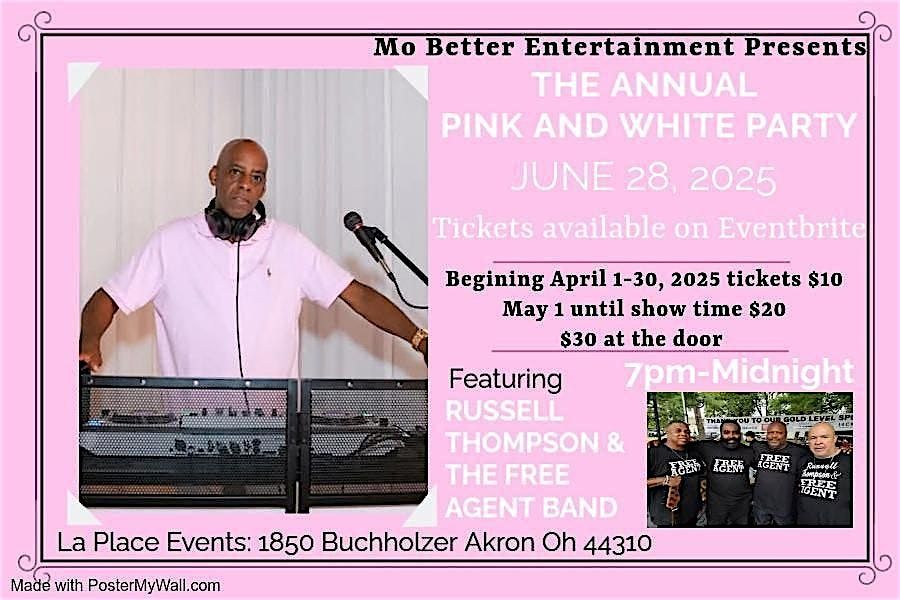MBE Annual Pink & White Party, 28 June | Event in Akron | AllEvents