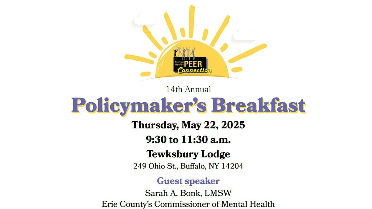 Mental Health Peer Connection: 14th Annual Policymaker's Breakfast | Event in Buffalo | AllEvents