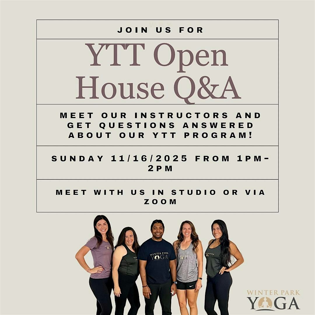 YTT Open House Q&A, 16 November | Event in Winter Park | AllEvents