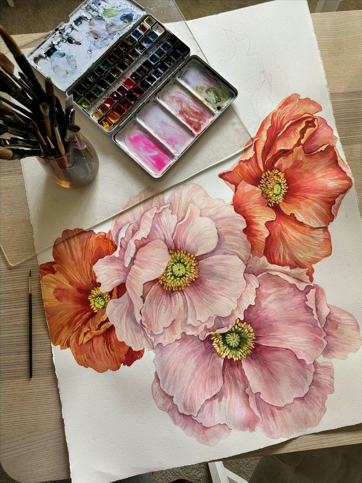 Outdoor Botanical Watercolor Workshop: Painting Poppies, 17 August | Event in Irvine | AllEvents