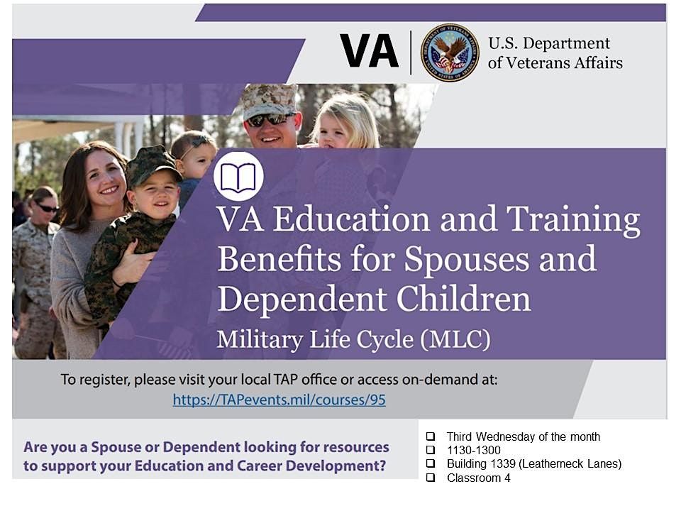 VA Military Life Cycle - Education Benefits for Spouses and Dependents, 17 December | Event in Oceanside | AllEvents
