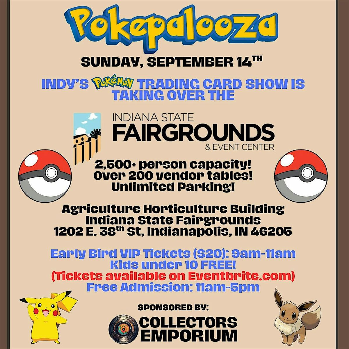 Pokepalooza VIP Tickets, 14 September | Event in Indianapolis | AllEvents